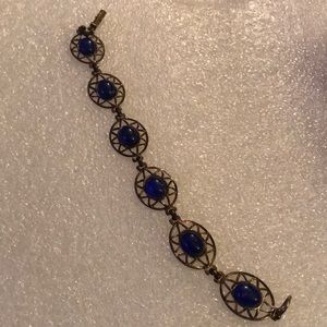 Antique lapis beads bracelet